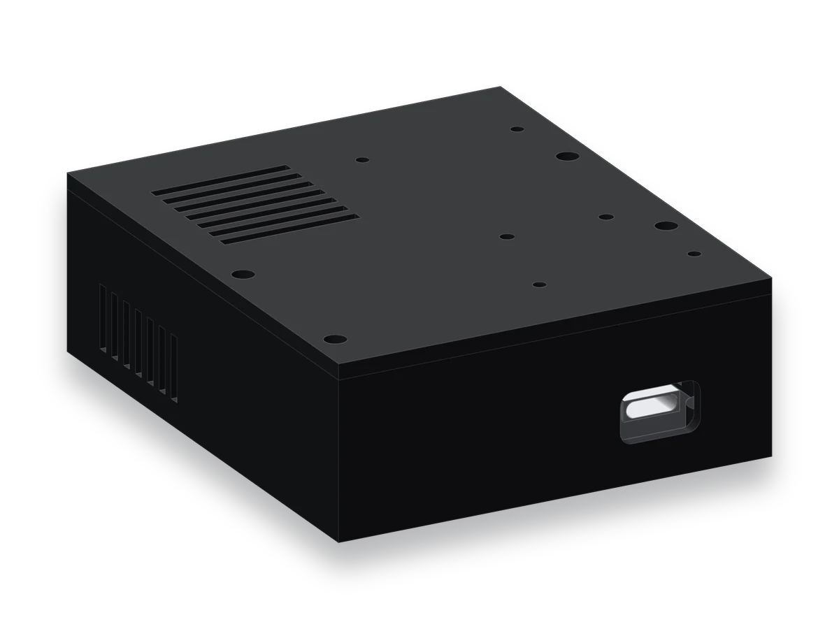 Fyrvakt bakifrån med USB-C-uttag